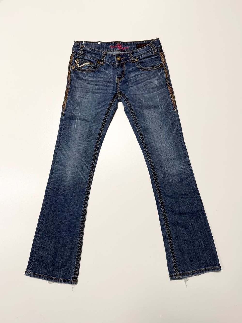 Rock&Roll Cowgirl Low Rise Jeans 25 Y2K Mcbling Western Coastal Cowgirl Boho